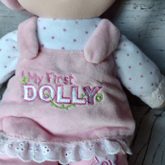 Baby Gund My First Dolly Plush Stuffed Doll 12" Toy Pink White Soft - Picture 2 of 6